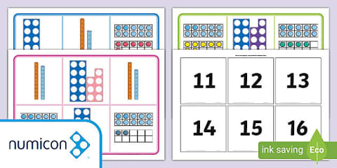 11 to 20 Numicon Shapes Number Track
